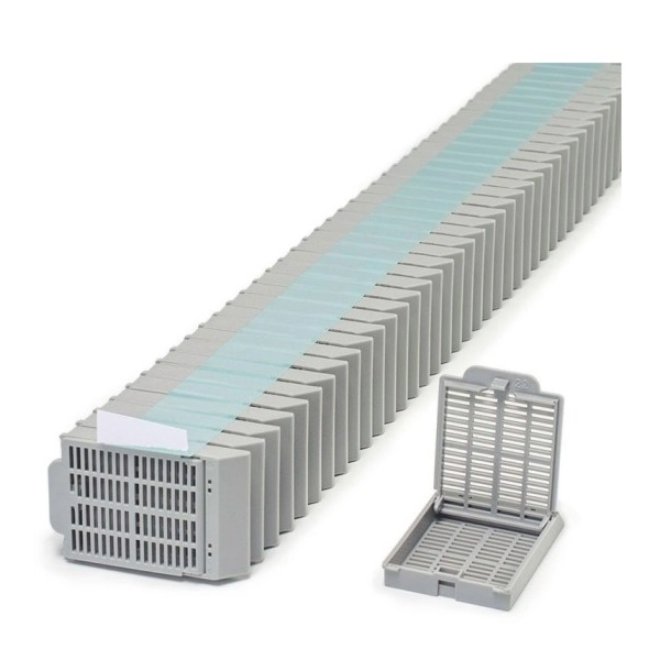 Simport Gray Histosette II Tissue Cassettes In Quickload Stack (Taped) (Cs/2000) M492-9T