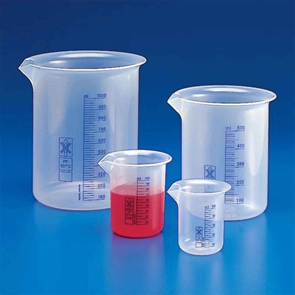 Globe Scientific 250mL Griffin Style Beaker, PP, Printed Graduations CS/16