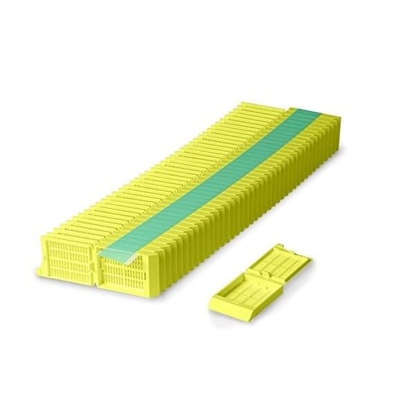 Simport Yellow Unisette Tissue Cassettes In Quickload Stack (Taped) (Cs/1000) M525-5T