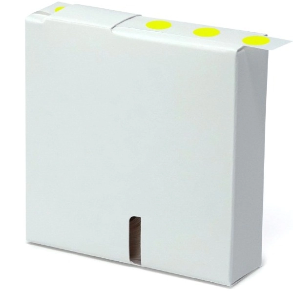 Globe Scientific Label Rolls, Cryo, 13mm Dots, for 1.5-2mL Tubes, Yellow Roll of 1000 LCR-13Y