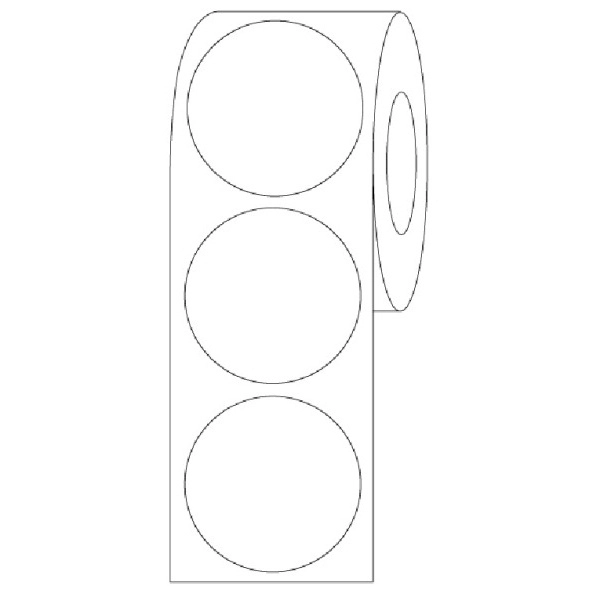 Globe Scientific Label Rolls, Cryo, 25mm Dots, for 50mL Tubes, White Roll of 500 LCR-25W