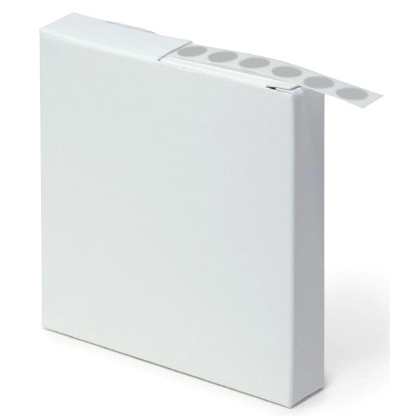 Globe Scientific Label Rolls, Cryo, 9.5mm Dots, for 0.5-1.5mL Tubes, Silver Roll of 1000 LCR-95SL