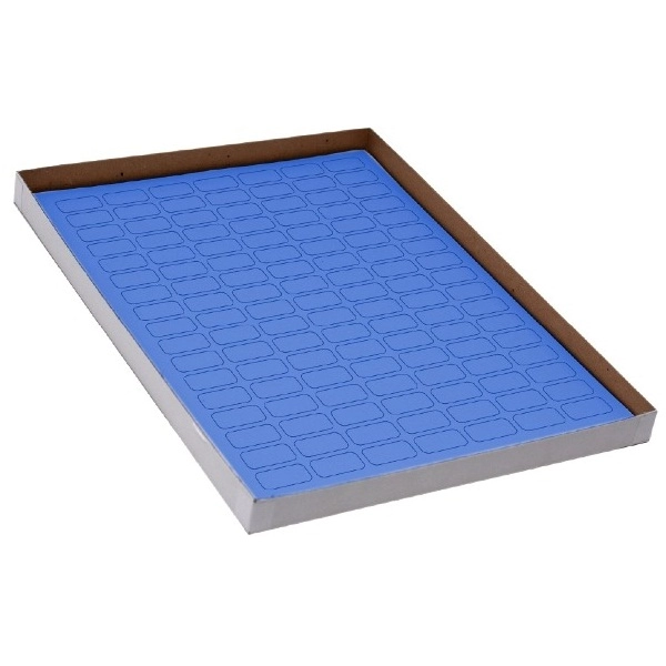 Globe Scientific Label Sheets, Cryo, 24x13mm, for 0.5mL Tubes 20 Sheets Blue Box of 2380 LCS-24X13B