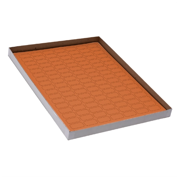 Globe Scientific Label Sheets, Cryo, 24x13mm, for 0.5mL Tube 20 Sheet Orange Box of 2380 LCS-24X13N