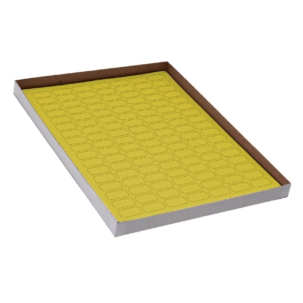 Globe Scientific Label Sheets, Cryo, 24x13mm, for 0.5mL Tube 20 Sheet Yellow Box of 2380 LCS-24X13Y