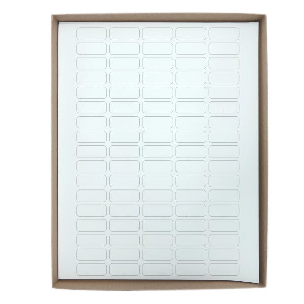 Globe Scientific Label Sheets, Cryo, 33x13mm for 1.5-2mL Tube 20 Sheet White Box of 1700 LCS-33X13W