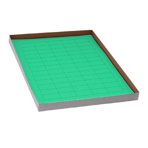 Globe Scientific Label Sheets, Cryo, 38x19mm, for General Use 20 Sheet Green Box of 1200 LCS-38X19G
