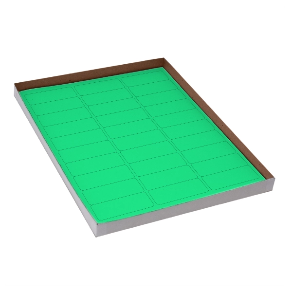 Globe Scientific Label Sheets, Cryo, 67x25mm, Racks and Boxes, 20 Sheet Green Box of 600 LCS-67X25G