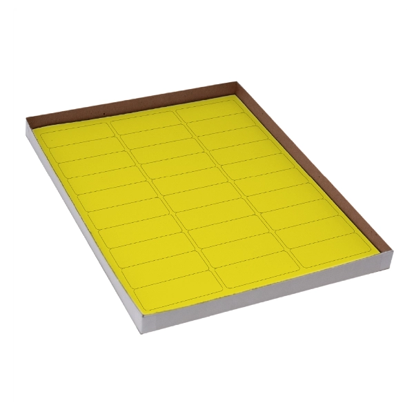 Globe Scientific Label Sheets, Cryo, 67x25mm, Racks and Boxes 20 Sheet Yellow Box of 600 LCS-67X25Y