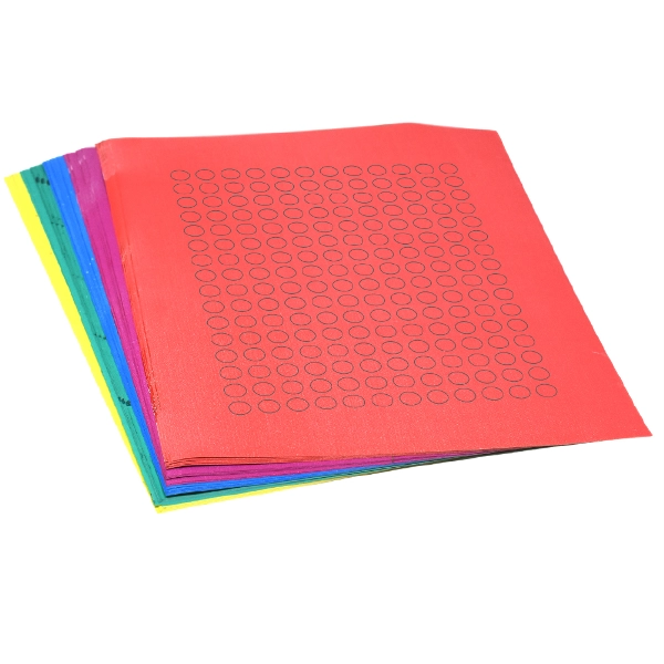 Globe Scientific Label Sheets, Cryo, 9.5mm Dots, for 0.5-1.5mL Tube, Assorted Box of 3840 LCS-D95RW