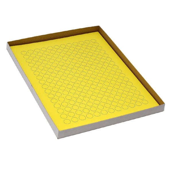Globe Scientific Label Sheets, Cryo, 13mm Dot for 1.5-2mL Tube 20 Sheet Yellow Box of 3840 LCS-D13Y