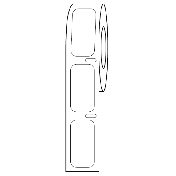 Globe Scientific Label Roll, Cryo, Direct Thermal, for Cryogenic Vials, White Roll/1000 LTC-27X13W
