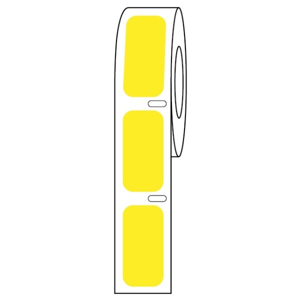 Globe Scientific Label Roll, Cryo, Direct Thermal, for Cryogenic Vials, Yellow Roll/1000 LTC-27X13Y