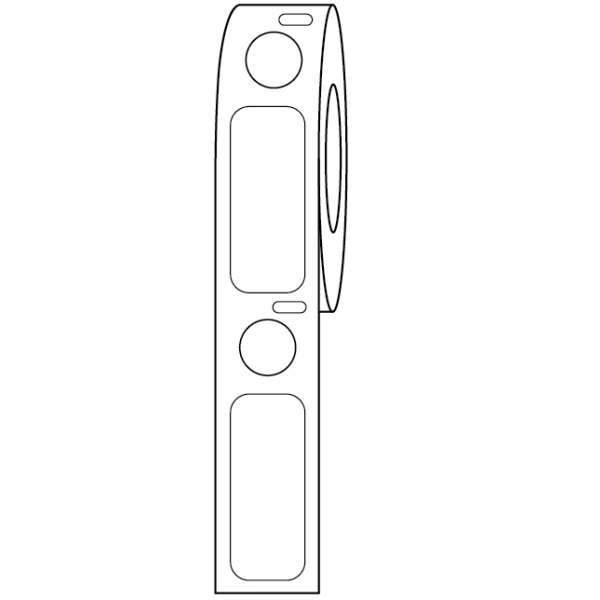 Globe Scientific Label/Dot Combo Roll Cryo Direct Thermal for 2.0mL Tube White Box/500 LTC-33X13-95W
