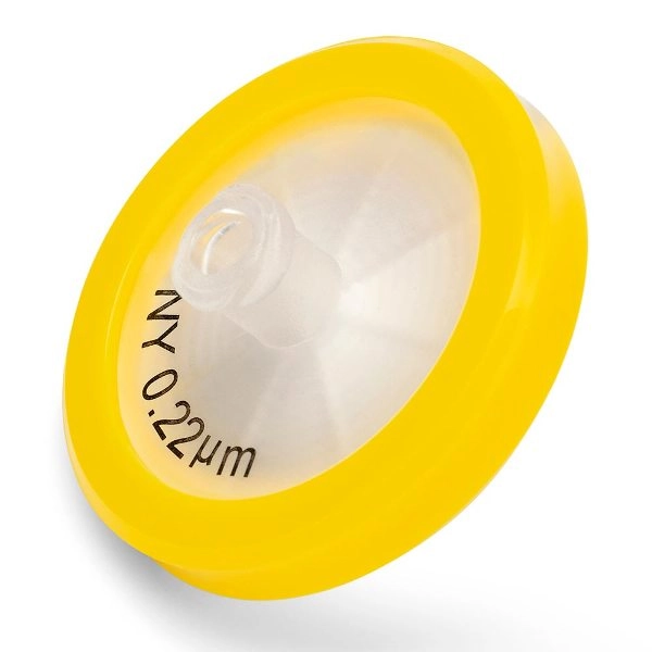 Globe Scientific Syringe Filter, Nylon Membrane, 0.22um Porosity, 30mm Yellow, Box/100 SF-NYLN-2230