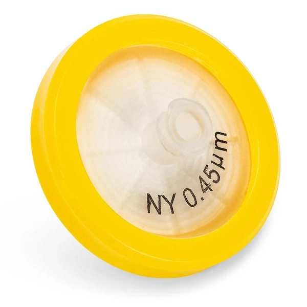 Globe Scientific Syringe Filter, Nylon Membrane, 0.45um Porosity, 30mm Yellow, Box/100 SF-NYLN-4530