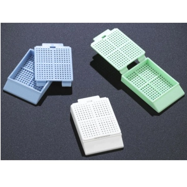 Globe Scientific Cassette, Biopsy Embedding with Attached Lid, 30° Writing Area, WHITE CS/1000 1091W