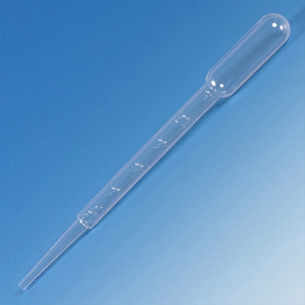 Globe Scientific Pipet, 7.5mL, Large Bulb Graduated to 3mL, 148mm, Bulb Draw - 3.5mL CS/5000 135010
