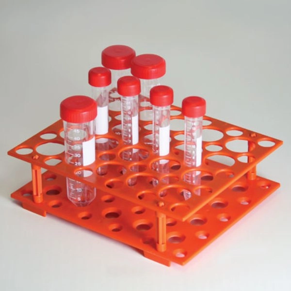 Globe Scientific 15mL and 50mL Centrifuge Tube Rack Orange PACK/5 456930-5