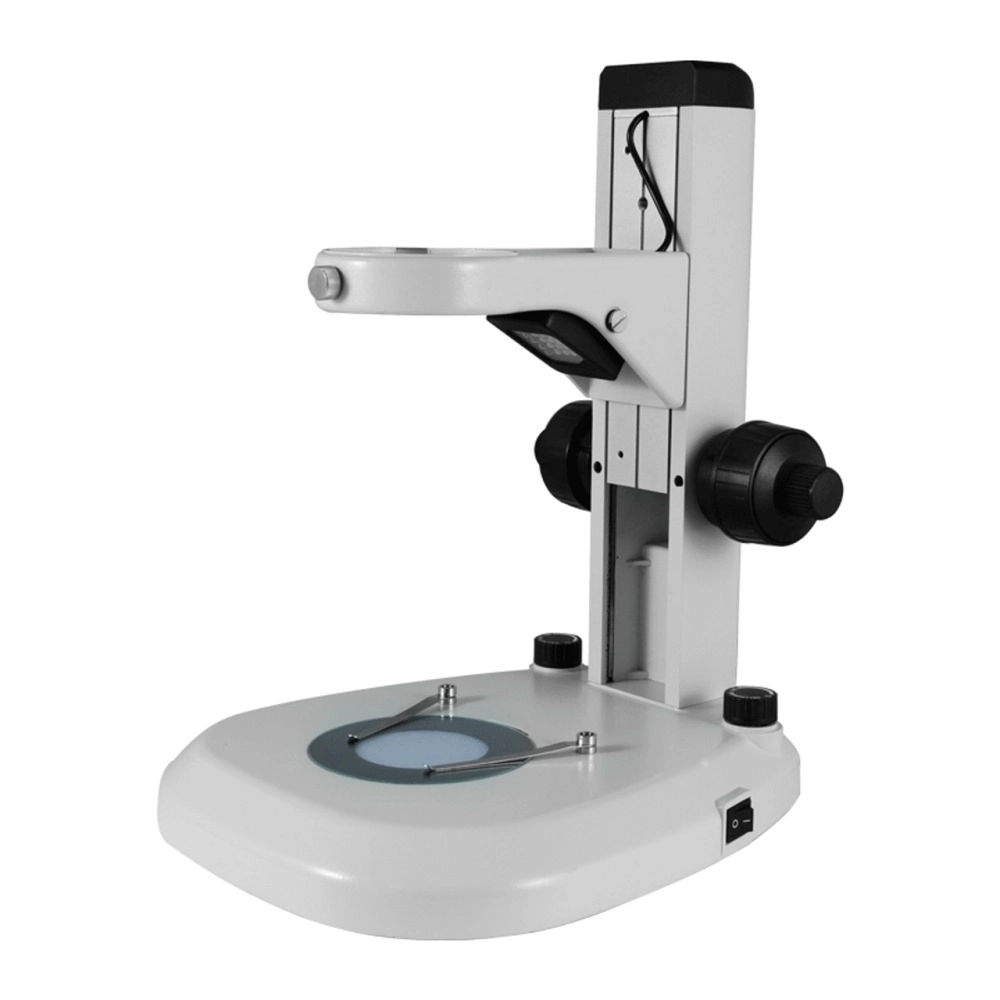 Opti-Vision Microscope Track Stand, 76mm Fine Focus Rack, Top and Bottom LED (Dimmable) ST04040401
