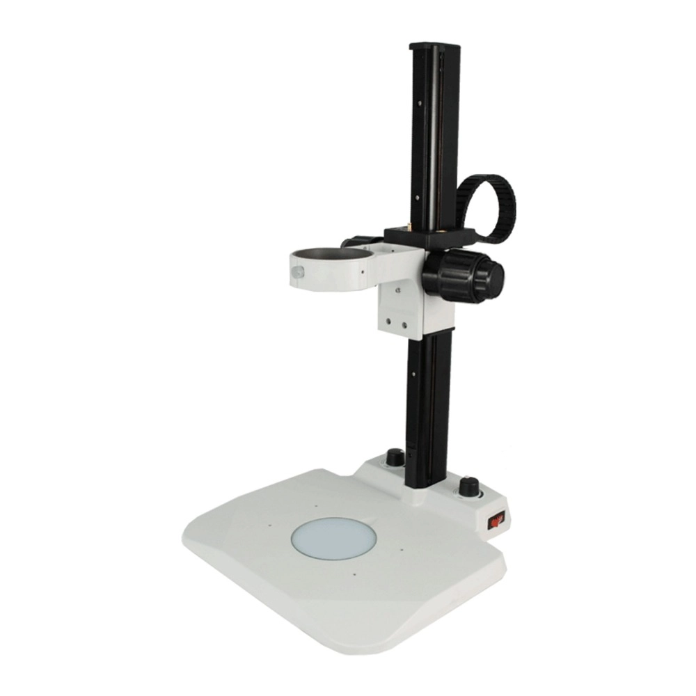 Opti-Vision Microscope Track Stand, 76mm Fine Focus Rack LED Bottom Light Base (Dimmable) ST02041402