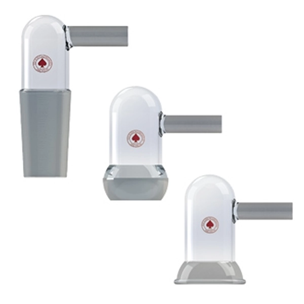 Ace Glass Adapter, Right Angle Tube Compression, DN25 Socket, 3/8in OD Ground Glass 12719-52