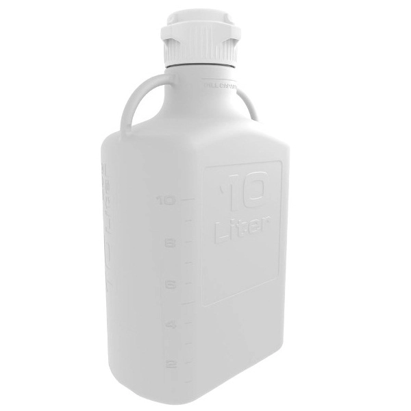 Foxx Life Sciences EZBio Carboy, HDPE, 10 L, No Spigot, 83 mm, Non Sterile, 1/EA 512-5G52-FLS