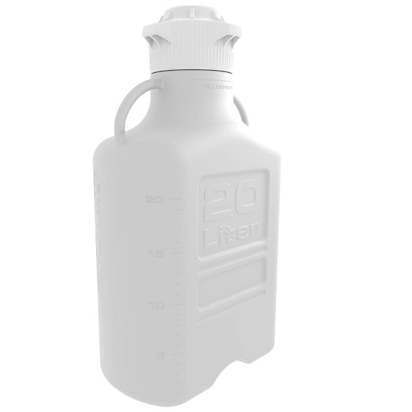 Foxx Life Sciences EZBio Carboy, HDPE, 20 L, No Spigot, 120 mm, Non Sterile, 1/EA 512-5H62-FLS