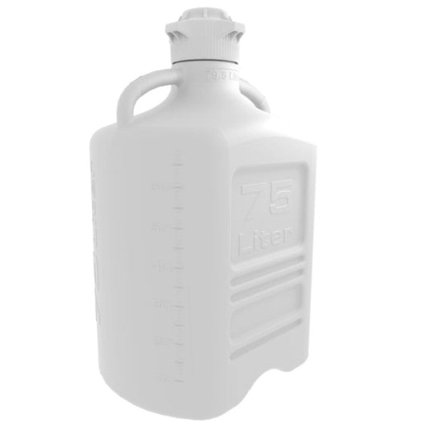 Foxx Life Sciences EZBio Carboy, HDPE, 75 L, No Spigot, 120 mm, Non Sterile, 1/EA 512-5K62-FLS