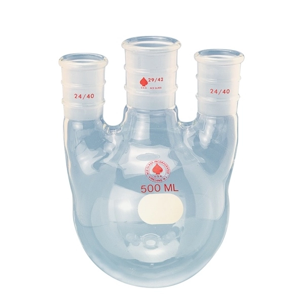 Ace Glass Flask, Round Bottom, Three Neck, 3L, 60/40 Center, 24/40 Sides 6944-157