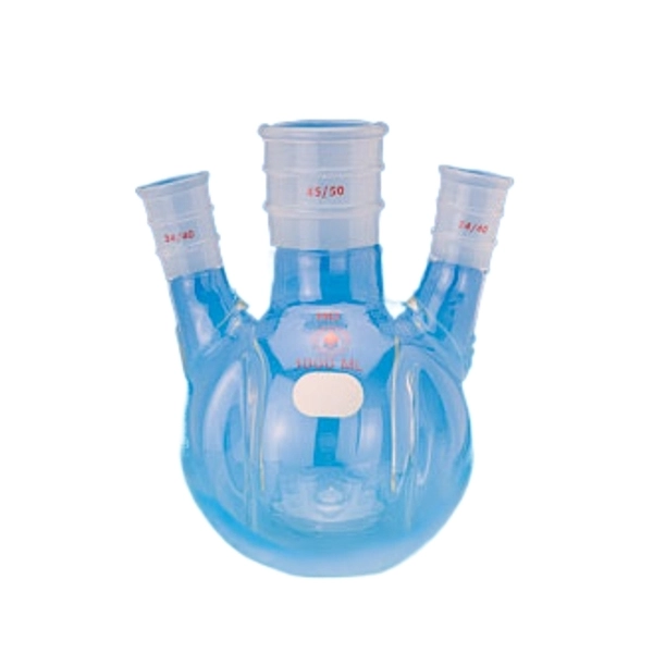 Ace Glass Flask, Round Bottom, Heavy Wall, Indented Morton Type, Three Neck, 1L, 45/50 6958-206