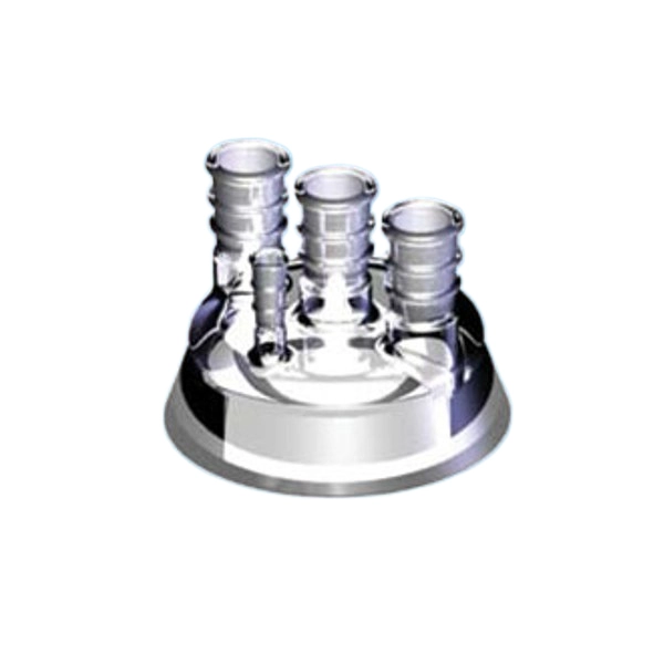 Ace Glass Head, 4In Conical Flange, Four Neck, 24/40 Center, (2)24/40, 10/30 6484-10