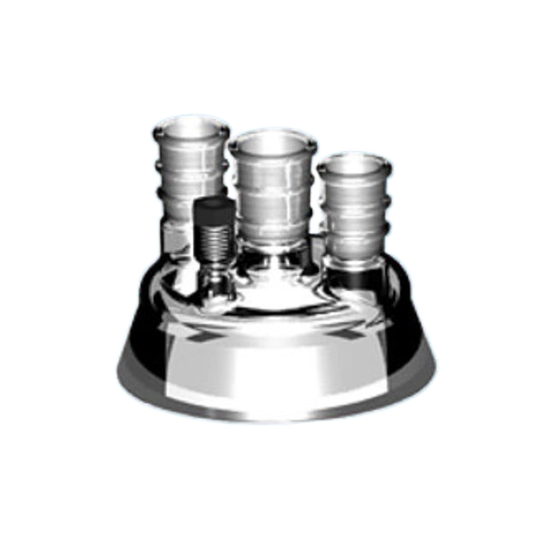 Ace Glass Head, 4In Conical Flange, Four Neck, 24/40 Center, (2)24/40, #7 6485-16