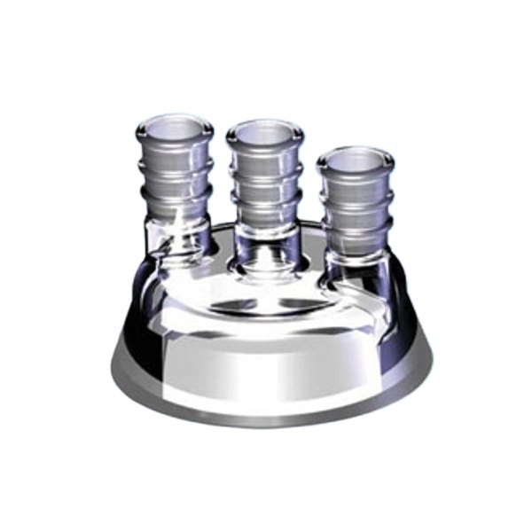 Ace Glass Head, 4In Conical Flange, Three Neck, 29/42 Center, (2)29/42 6486-25