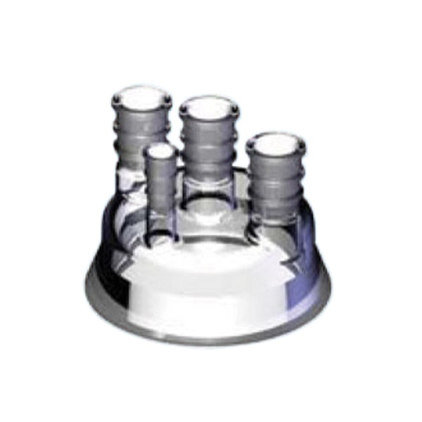 Ace Glass Head, 4In Conical Flange, Four Neck, 29/42 Center, (2)29/42, 14/35 6488-20