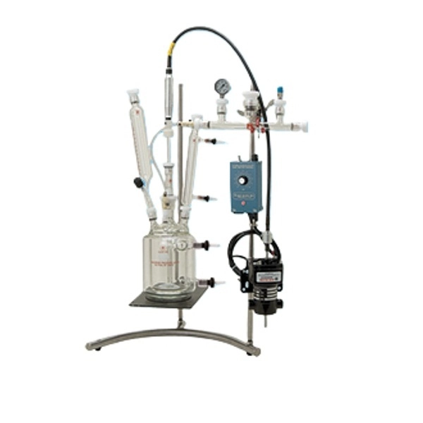 Ace Glass 3000ml, One-Piece Jacketed Pressure Reactor With #25 Center, (4)#15, (1)#7 6438-353