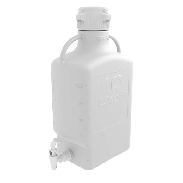 Foxx Life Sciences 10L (2.5 Gal) High Density(HDPE) Carboy with 83B Cap and Spigot 152-2211-OEM