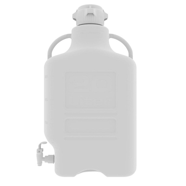 Foxx Life Sciences 20L (5 Gal) Polypropylene (PP) Carboy with 83B Cap and Spigot 155-3211-OEM