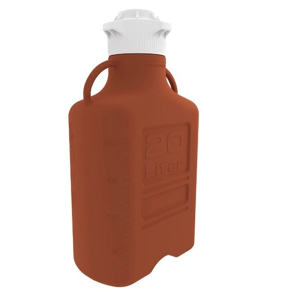 Foxx Life Sciences 20L (5 Gal) Amber High Density (HDPE) Carboy with 120mm Cap 15K-3121-OEM