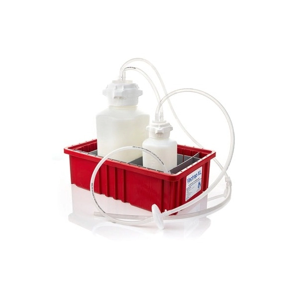 Foxx Life Sciences Vactrap XL, High Density (HDPE), 4L + 1L, Red Bin, 1/4" ID Tubing 302-4101-FLS
