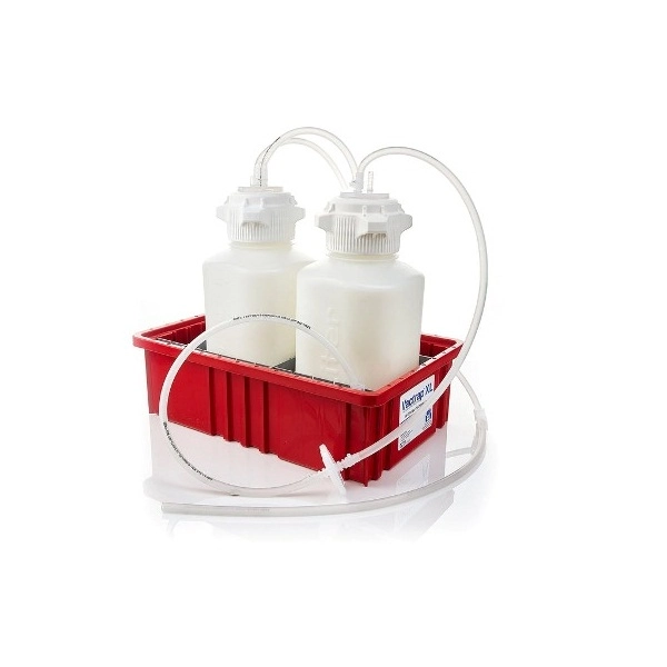 Foxx Life Sciences Vactrap XL, High Density (HDPE), 4L + 4L, Red Bin, 1/4" ID Tubing 302-4401-FLS