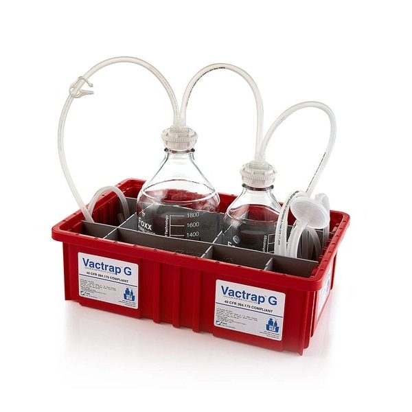 Foxx Life Sciences Vactrap G, 2L + 1L, Glass Bottles Red Bin, GL45 Cap w/1/4" ID Tubing 30R-2101-FLS