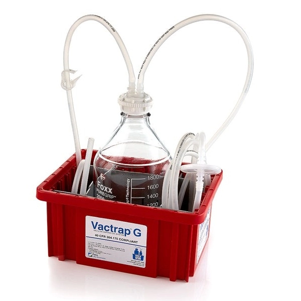 Foxx Life Sciences Vactrap G, 2L, Glass Bottle, Red Bin, GL45 Cap w/1/4" ID Tubing 30R-2001-FLS