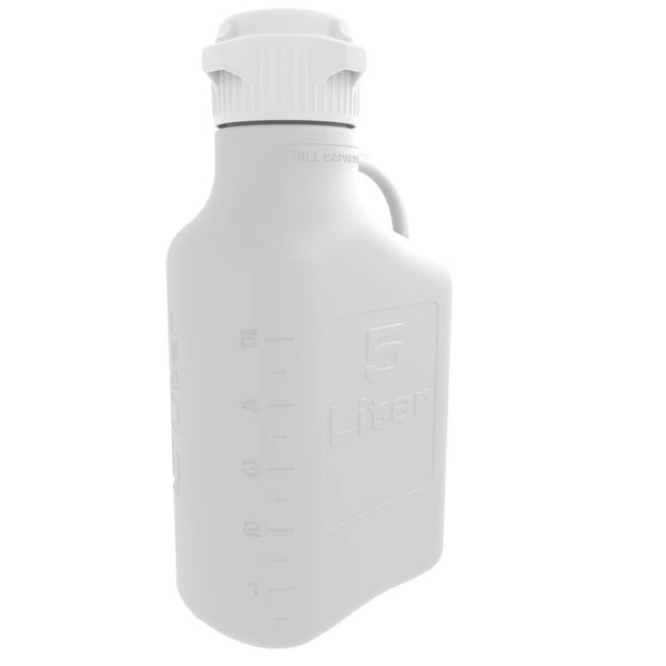Foxx Life Sciences EZBio Carboy, (HDPE), 5L No Spigot, VersaCap 83B Double, Non Sterile 512-5F52-FLS