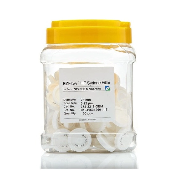 Foxx Life Sciences EZFlow 25mm Syringe Filter .2µm PES, Glass Fiber Prefilter 100/pack 372-2216-OEM