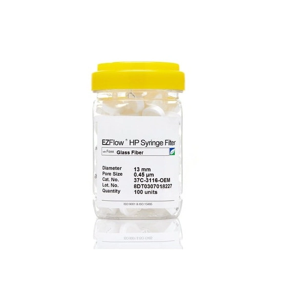 Foxx Life Sciences EZFlow 13mm Syringe Filter, .45μm Glass Fiber, 100/Pack 37C-3116-OEM