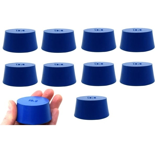 Eisco 10PK Neoprene Stoppers, Solid - ASTM - Size: #10.5 45mm Bottom, 53mm Top, 25mm Length CH0321R