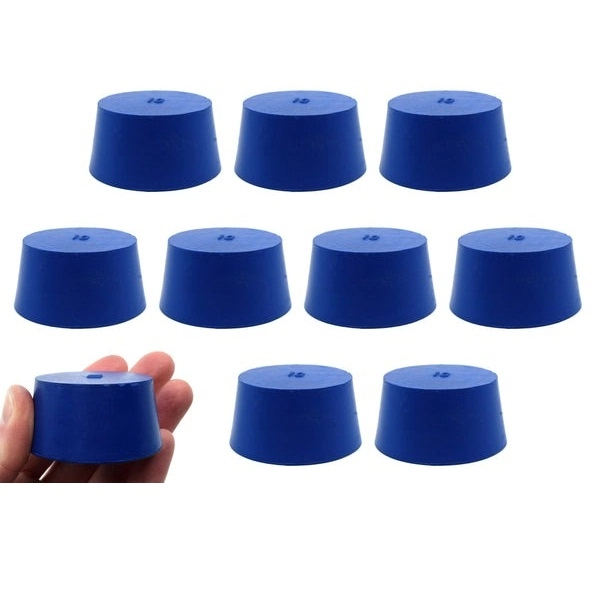 Eisco 10PK Neoprene Stoppers, Solid - ASTM - Size: #10 - 42mm Bottom, 50mm Top, 25mm Length CH0321Q