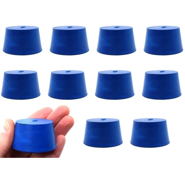 Eisco 10PK Neoprene Stoppers, Solid - ASTM - Size: #9 - 37mm Bottom, 45mm Top, 25mm Length CH0321P