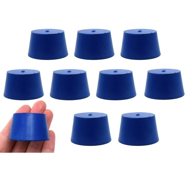 Eisco 10PK Neoprene Stoppers, Solid - ASTM - Size: #8 - 33mm Bottom, 41mm Top, 25mm Length CH0321N